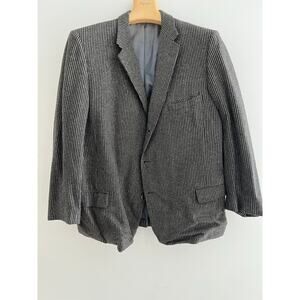 Vintage Bernhard Altmann Cashmere Blazer Gray Pinstripes Size 44 JP